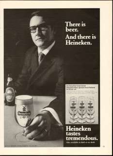 1971 Print Ad HEINEKEN Beer Tastes Tremendous  