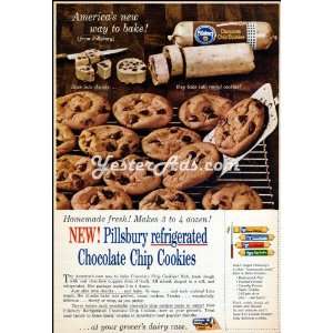  Vintage Ad General Mills Pillsbury refrigerated Chocolate Chip Cookies