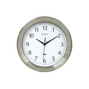 Chaney 12 Brushed Metal Wall Clock w/ Automatic Daylight Savings 
