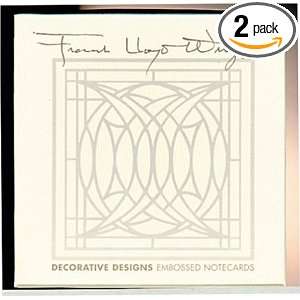   Lloyd Wright Square Embossed Designs Boxed Note Card Set (Pack of 2