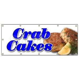  48x120 CRAB CAKES BANNER SIGN crabs cake maryland 