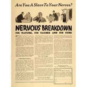  1926 Ad Book Nervous Breakdown W. Charles Loosmore 