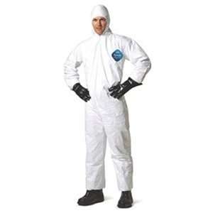  TYVEK Sm White Front Zip w/Hood Skid Resist Boots Coverall 