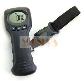 44Kg Digital Portable Hand Held luggage Scale Weighing + Temperature 
