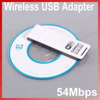 54Mbps 54M Wifi USB Wireless Networking Network Adapter Card 802.11g/b 