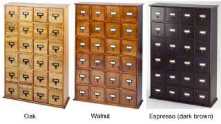 Hardwood Library 192 DVD 456 CD Storage Drawer Cabinet  