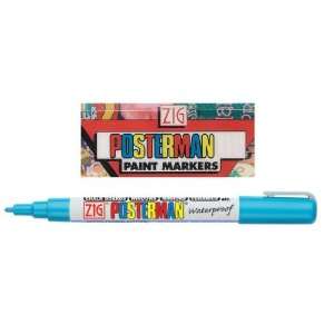  Zig Posterman Chalkboard Marker Pen 1mm Tip   Blue Office 