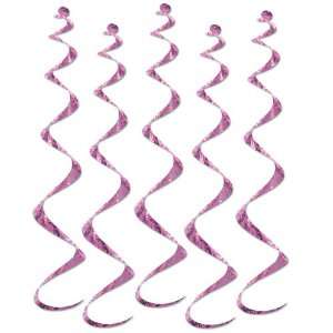   Party By Beistle Company Pink Ribbon Twirly Whirls 
