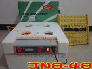 Brand New Hot JN8 48 Digital Egg Incubator fully Automatic 48Egg 