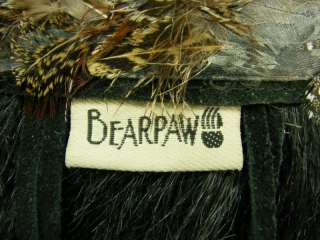  boots black Bearpaw 10 M goat hair mukluks winter apres ski  