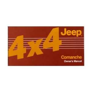  1986 JEEP COMANCHE Owners Manual User Guide Automotive
