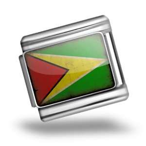  Italian Charms Original Guyana Flag Bracelet Link 