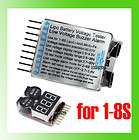 2in1 lipo battery low voltage tester 1s 8s buzzer alarm