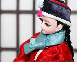 Winter  Korean Traditional Costume Dress Doll Gift  