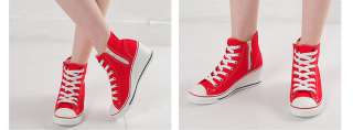   Sneakers Zip Wedge Heel 5cm Shoes US 5 8 / High Top Ankle boots  