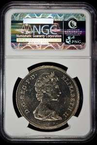 1981 Great Britain 25 Pence NGC MS 61 UNC Royal Wedding V435  