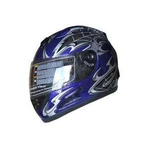   Motorcycle Helmet(508) 108 Spider Web (XX Large, Blue) Automotive