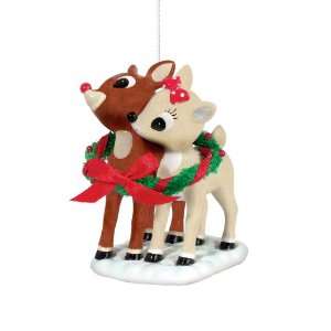  Rudolph And Clarice Christmas Wreath, Christmas Ornament 