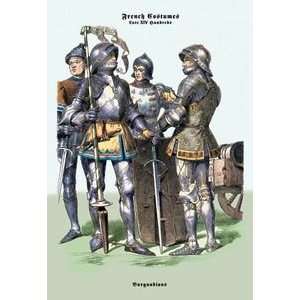  French Costumes Burgundians in Armor #1   Paper Poster (18.75 x 28 
