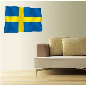    SWEDEN Flag Wall Decal Room Decor 25 x 18