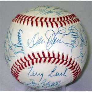 1987 New York Mets Team Signed Baseball 30 Sigs Gai Coa   Autographed 