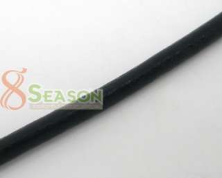 Black Round Real Leather Jewelry Cord 2.5mm 10M length  