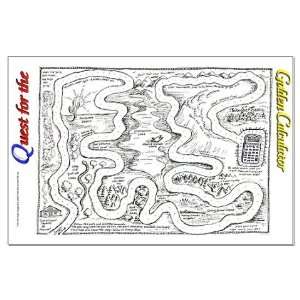  Quest for the Golden Calculator Game Map Poster Math Large 