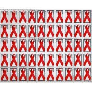 Aids Awareness Full Sheet of 50 x 29 cent US Postage Stamps Scot #2806