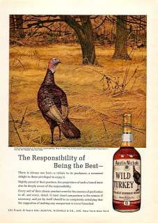 1968 Wild Turkey Whiskey Ad   Ken Davies Painting  