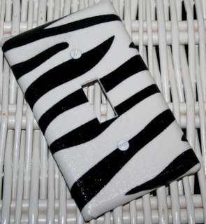 ZEBRA Black and White Switchplate m2m Pottery Barn Teen  