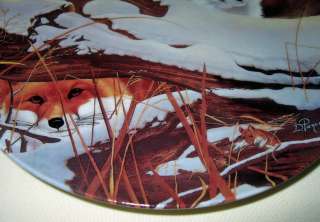 Daniel Renn Pierce EYES OF WILD Red Foxes Plate Bx+COA  