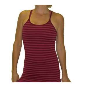  Divine Womens Shadow Stripped Racer Back Tank Sports 