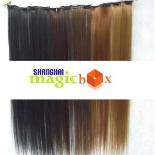 Clip On Hair Wig Extensions 23 60cm Long Straight New  