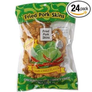 Howards Lime Chili Fried Pork Skins, 3.5 Oz Bags (Pack of 24)  