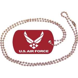  U.S. Air Force Red Dog Tag with Neck Chain Everything 