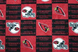 Arizona Cardinals NFL Football Print Fleece Fabric  