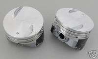 Chevy 454 flat top hypereutectic coated pistons w/rings  