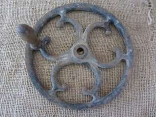   Iron Farm Wheel  Pulley Antique Old Tools Implement Tractor Barn 6761