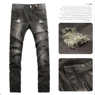 NEW DG Washed Mens #687 Fashion hole Denim Jeans Size 30 36  