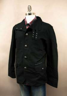 Firetrap Wicked Black High Fashion 6 Button Runway Slim Jacket M NEW $ 