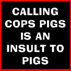 CALLING COPS PIGS IS AN INSULT TO PIGS (ACAB) T SHIRT  