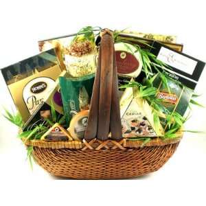 The Finer Things Gourmet Snack Food Basket   Includes Cheeses, Caviar 