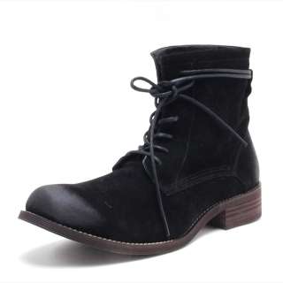 Manly H 709 Vintage Slim Lace Up Mens Ankle Walker Boots Black US 