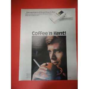 Kent cigarettes, print ad (man/coffeen kent.) Orinigal 1972 Vintage 
