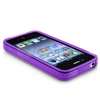 Clear Frost Purple RUBBER TPU GEL Skin Soft COVER SHIELD for IPHONE 4 