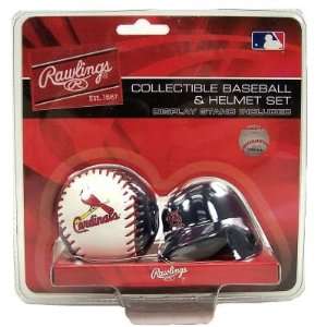  St. Louis Cardinals Micro Baseball + Helmet Replica Set 