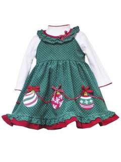 Rare Too / Editions Toddler Girls Ornament Winter Holiday Jumper Dress 
