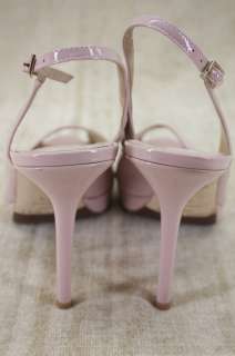 Jimmy Choo Nova Sling back Pink patent platform Pumps Heels shoes 37.5 