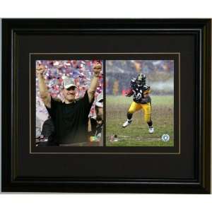  Pittsburgh Steelers Bill Cowher and Willie Parker Framed 8 