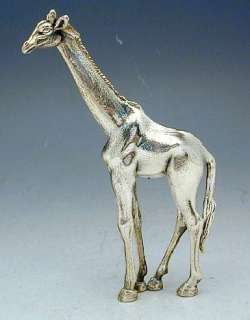 Superb Sterling Silver Giraffe Miniature Figurine New  
